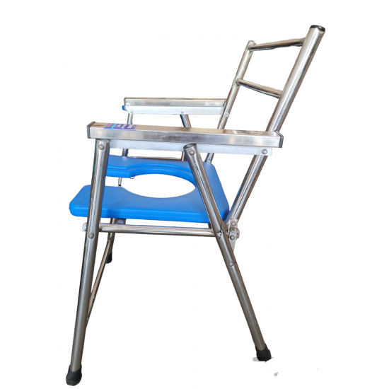 Stainless Steel (SS) Comfortable Commode Chair